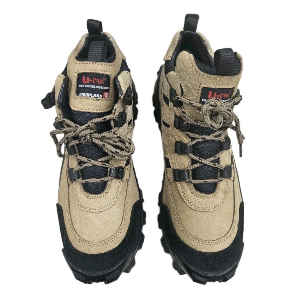 Woodland U-Trek Urban Trekking Equipment Boots Tan Black Hiking Shoes Mens 9